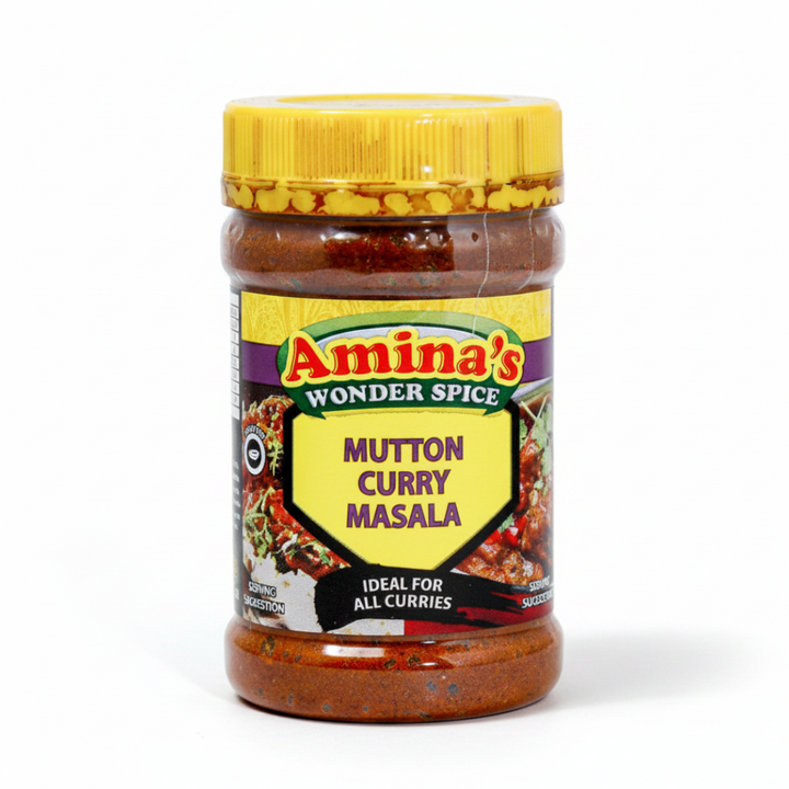 Amina's wonder spice mutton curry masala in a jar